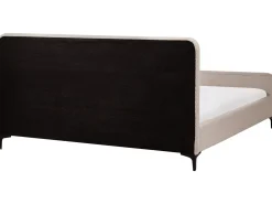 Online Boucle LUNAN 180 x 200 cm Beżowoszary Łóżka Tapicerowane|Łóżka Podwójne