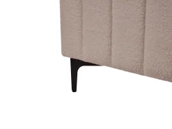 Online Boucle LUNAN 180 x 200 cm Beżowoszary Łóżka Tapicerowane|Łóżka Podwójne
