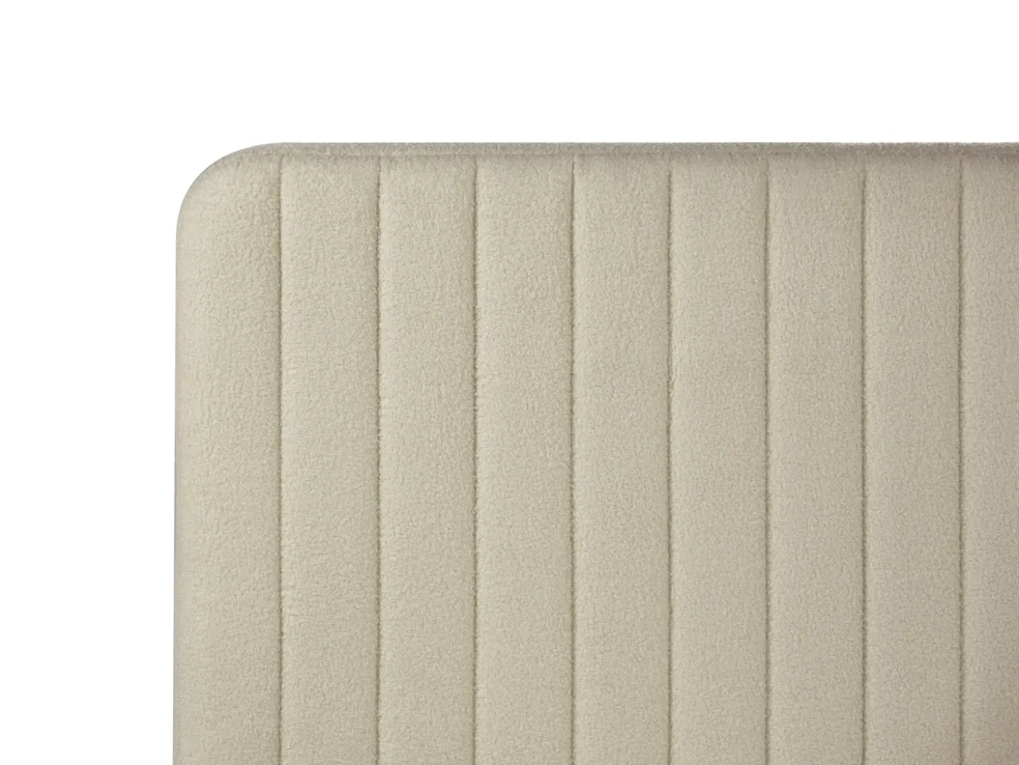 Outlet Boucle LUNAN 180 x 200 cm Beżowy Łóżka Tapicerowane|Łóżka Podwójne