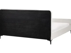 Sale Boucle LUNAN 180 x 200 cm Złamana biel Łóżka Tapicerowane|Łóżka Podwójne