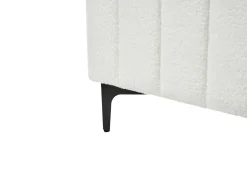 Sale Boucle LUNAN 180 x 200 cm Złamana biel Łóżka Tapicerowane|Łóżka Podwójne