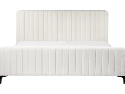 Sale Boucle LUNAN 180 x 200 cm Złamana biel Łóżka Tapicerowane|Łóżka Podwójne
