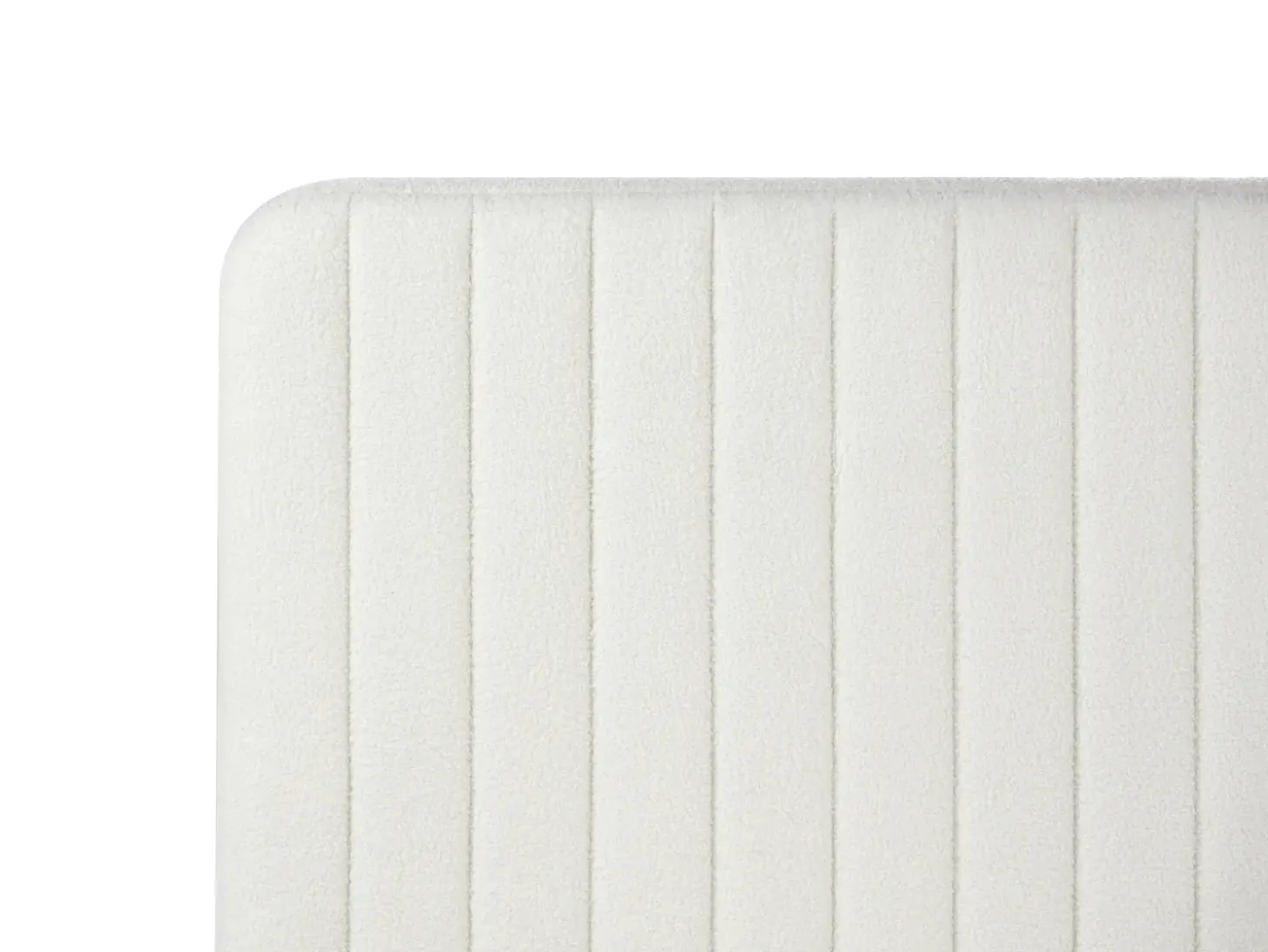 Sale Boucle LUNAN 180 x 200 cm Złamana biel Łóżka Tapicerowane|Łóżka Podwójne