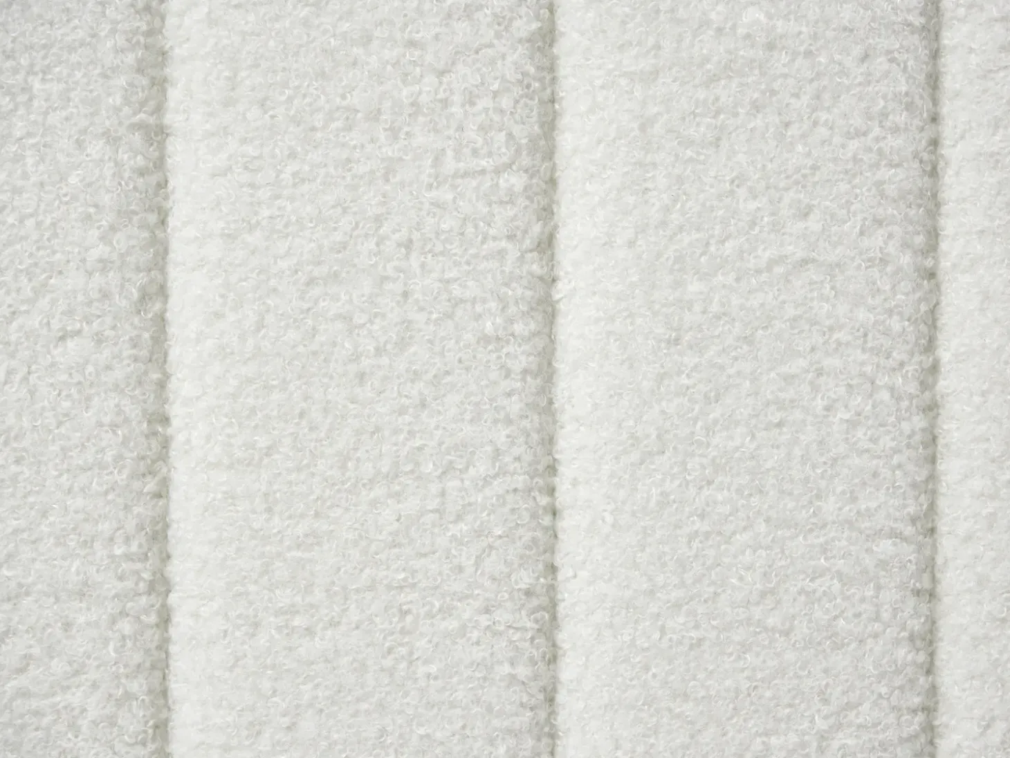 Sale Boucle LUNAN 180 x 200 cm Złamana biel Łóżka Tapicerowane|Łóżka Podwójne