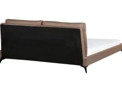 Hot Łóżko Boucle MELLE 180 x 200 cm Brązowy Łóżka Tapicerowane|Łóżka Podwójne