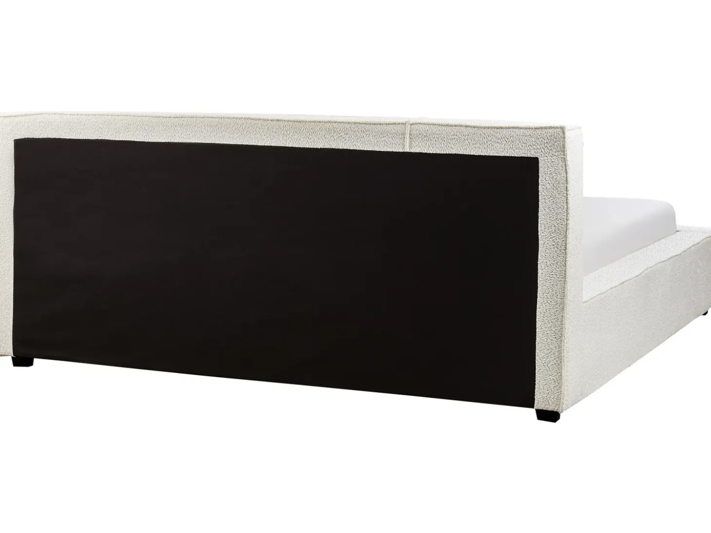 Best Łóżko Boucle MIRANDE 180 x 200 cm Złamana biel Łóżka Tapicerowane|Łóżka Podwójne