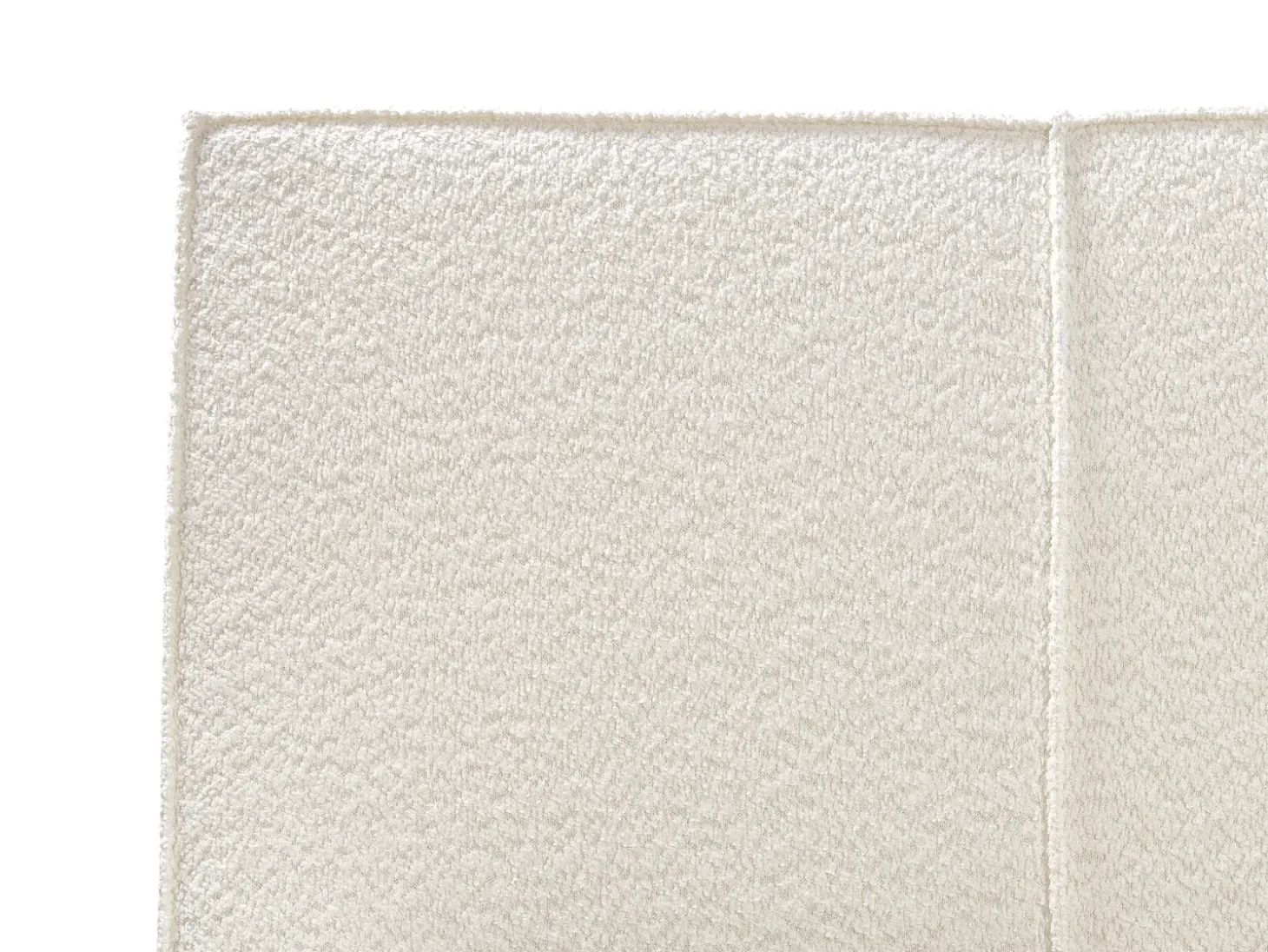Best Łóżko Boucle MIRANDE 180 x 200 cm Złamana biel Łóżka Tapicerowane|Łóżka Podwójne