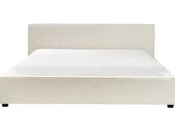 Best Łóżko Boucle MIRANDE 180 x 200 cm Złamana biel Łóżka Tapicerowane|Łóżka Podwójne