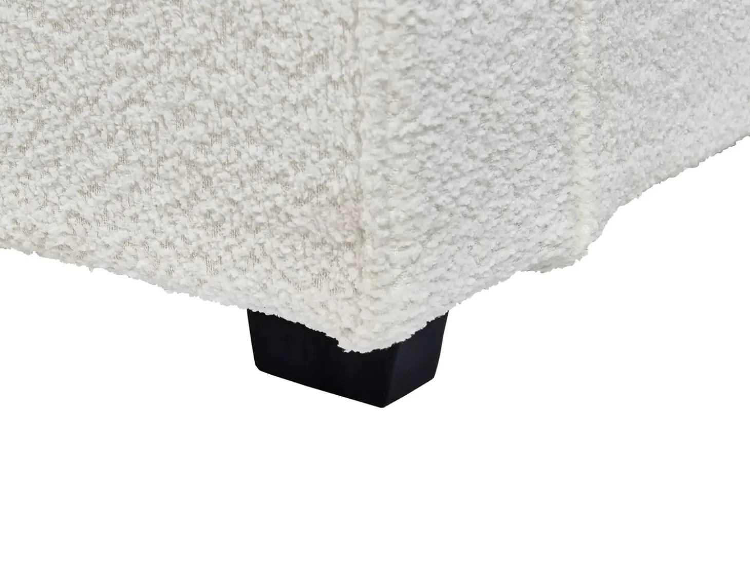 Best Łóżko Boucle MIRANDE 180 x 200 cm Złamana biel Łóżka Tapicerowane|Łóżka Podwójne
