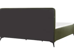 Discount Łóżko Boucle VALOGNES 180 x 200 cm Ciemnozielony Łóżka Tapicerowane|Łóżka Podwójne