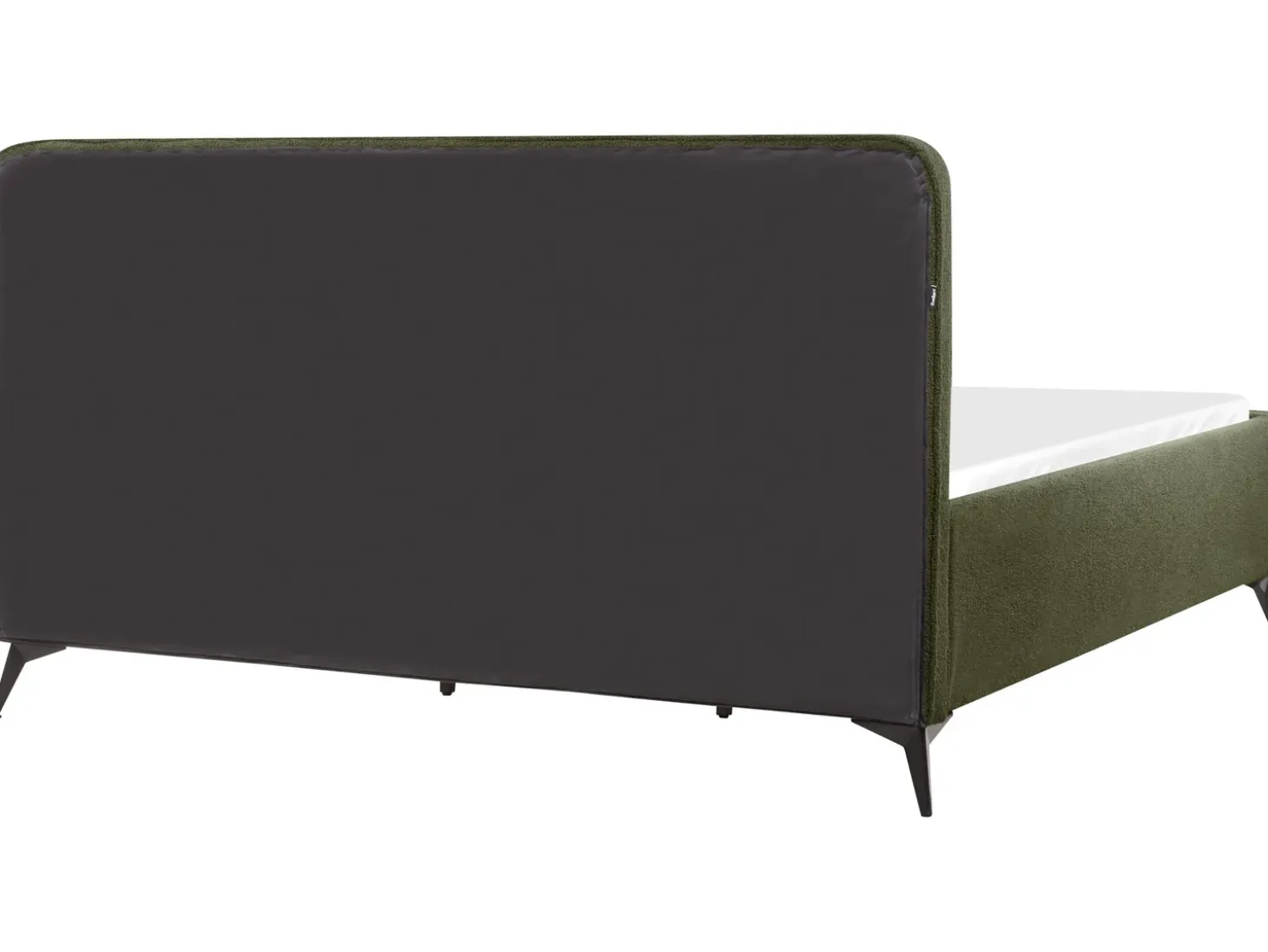 Discount Łóżko Boucle VALOGNES 180 x 200 cm Ciemnozielony Łóżka Tapicerowane|Łóżka Podwójne