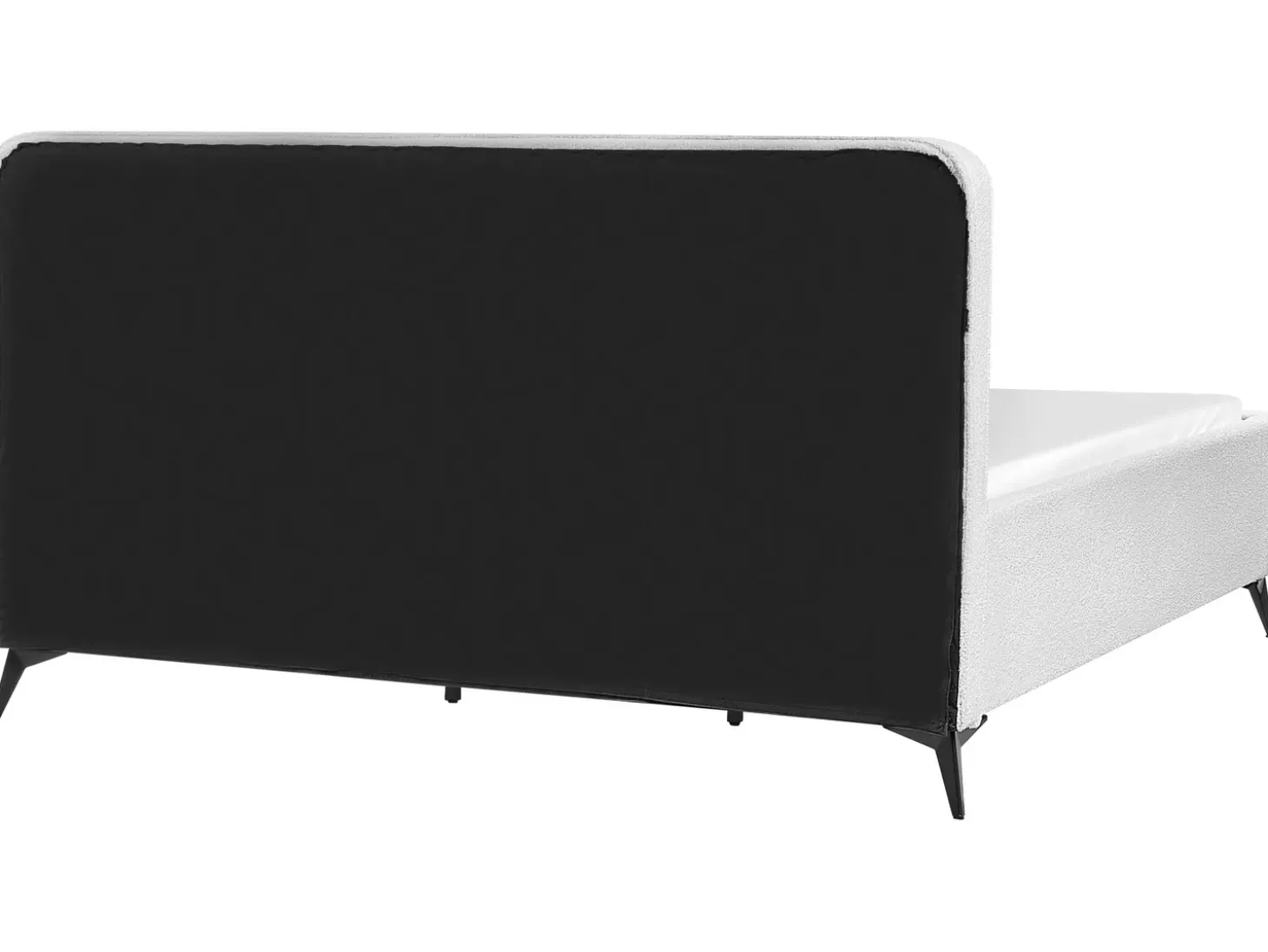 Outlet Łóżko Boucle VALOGNES 180 x 200 cm Złamana biel Łóżka Tapicerowane|Łóżka Podwójne