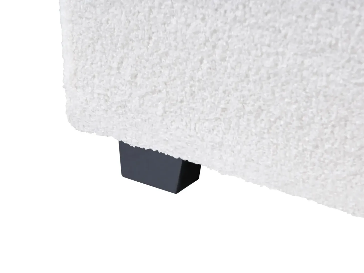 Best Boucle VAUCLUSE 180 x 200 cm Złamana biel Łóżka Tapicerowane|Łóżka Podwójne