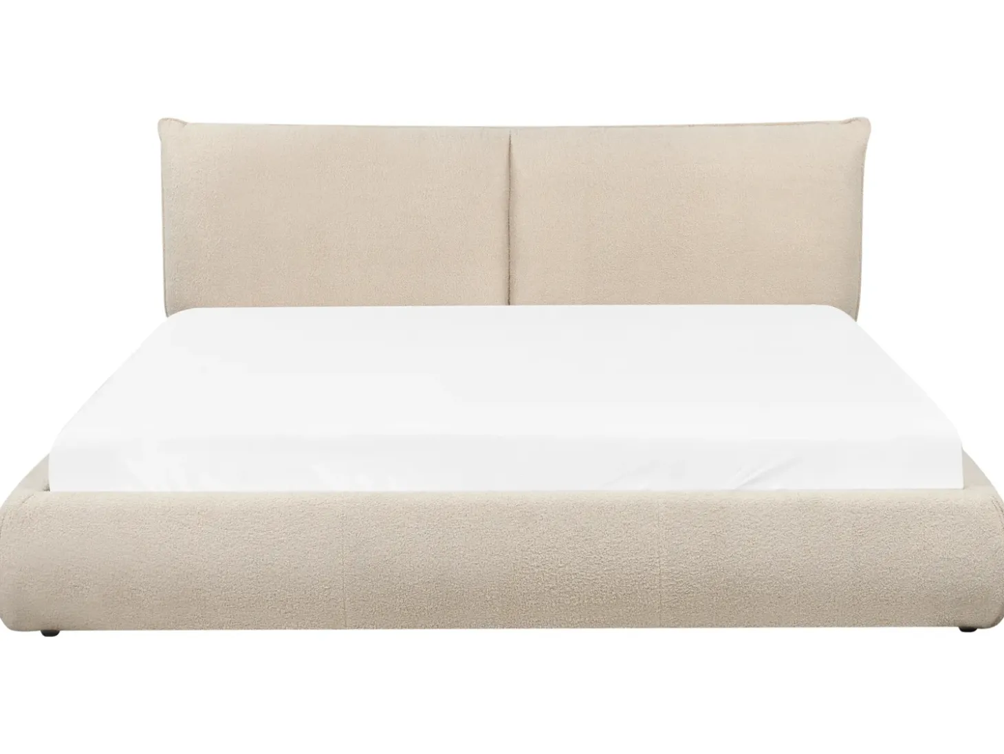 Clearance Boucle VINAY 180 x 200 cm Jasno Łóżka Tapicerowane|Łóżka Podwójne