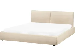 Clearance Boucle VINAY 180 x 200 cm Jasno Łóżka Tapicerowane|Łóżka Podwójne
