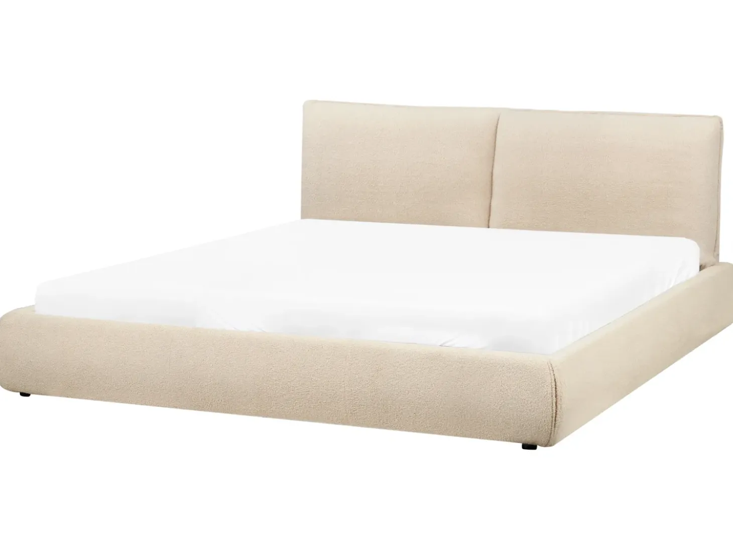 Clearance Boucle VINAY 180 x 200 cm Jasno Łóżka Tapicerowane|Łóżka Podwójne