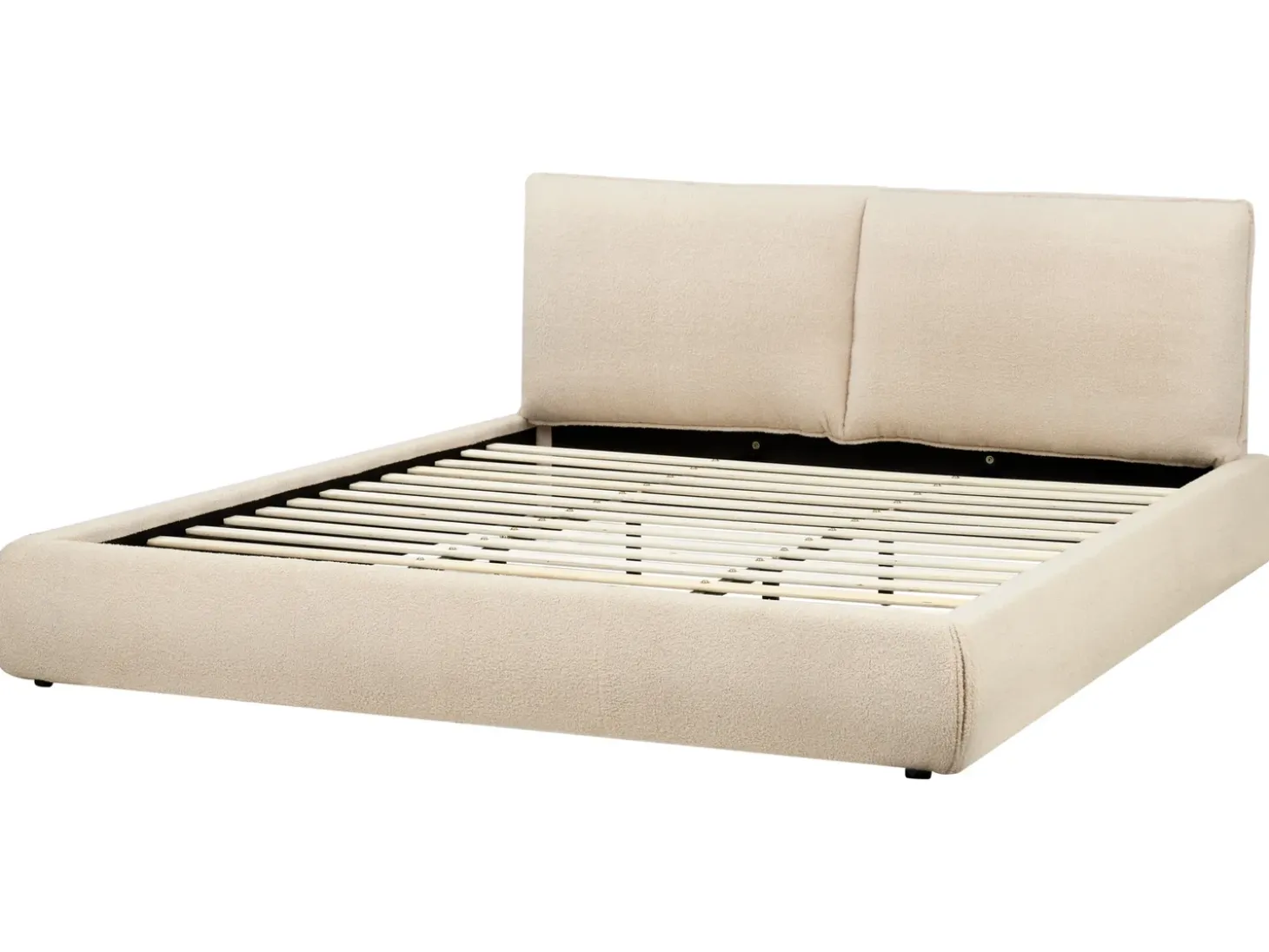 Clearance Boucle VINAY 180 x 200 cm Jasno Łóżka Tapicerowane|Łóżka Podwójne