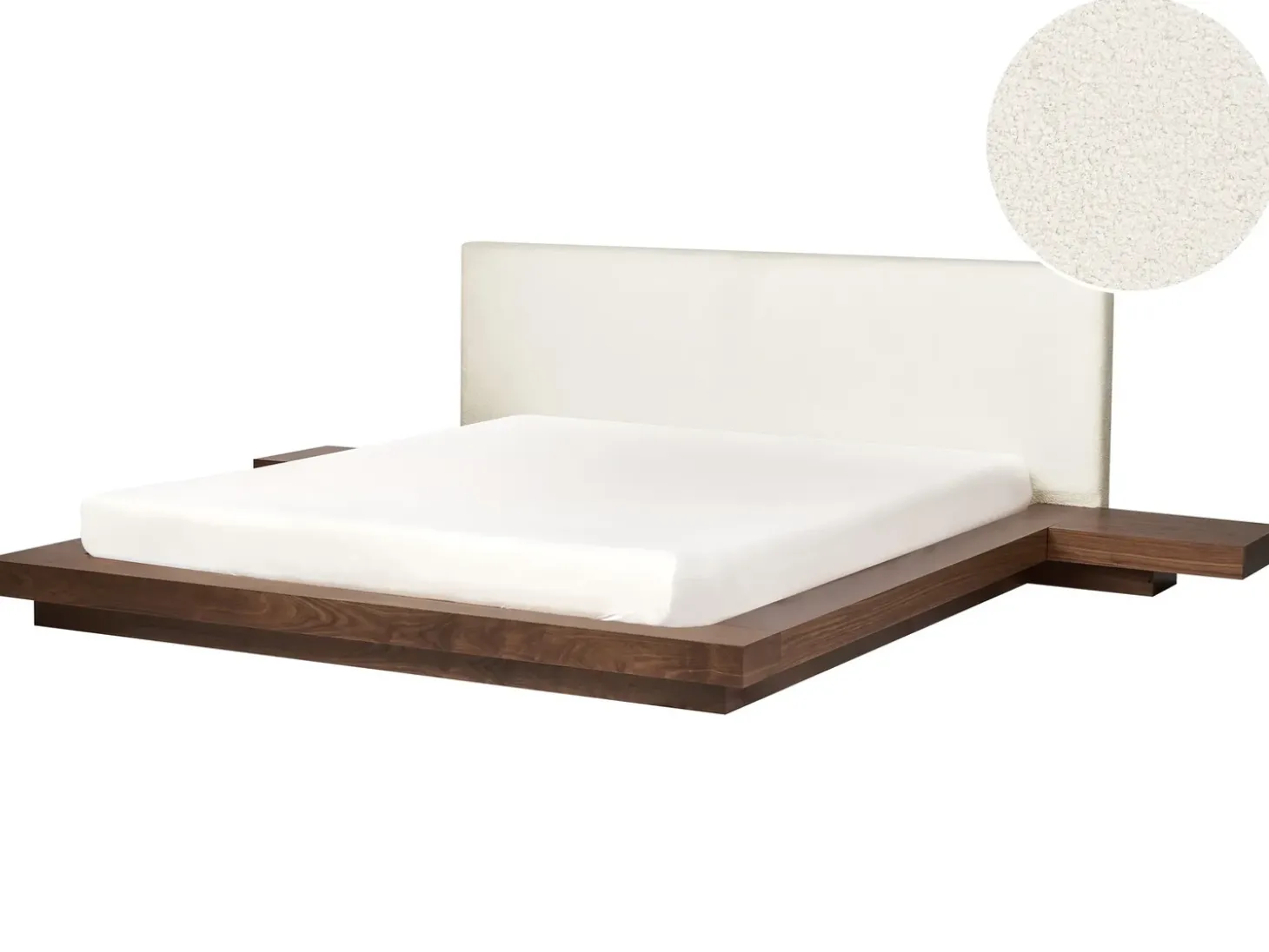 Outlet Boucle ZEN 180 x 200 cm Jesion brązowy Łóżka Podwójne|Wszystkie Łóżka