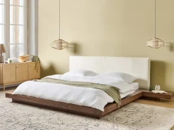 Outlet Boucle ZEN 180 x 200 cm Jesion brązowy Łóżka Podwójne|Wszystkie Łóżka