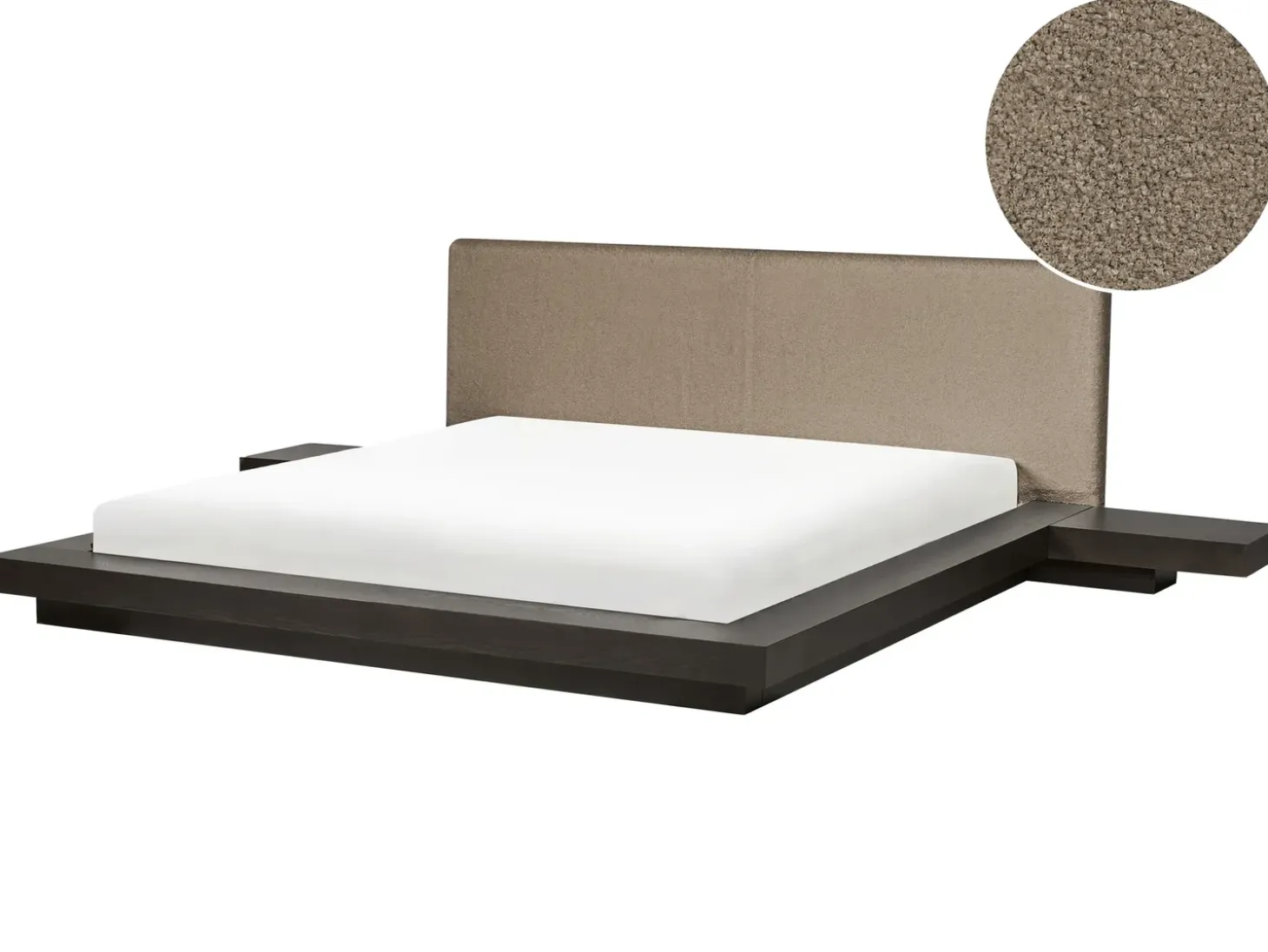 Outlet Boucle ZEN 180 x 200 cm Jesion ciemny Łóżka Podwójne|Wszystkie Łóżka