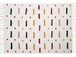 Koc ALAPPUZHA Bawełna 130 x 180 cm Biały