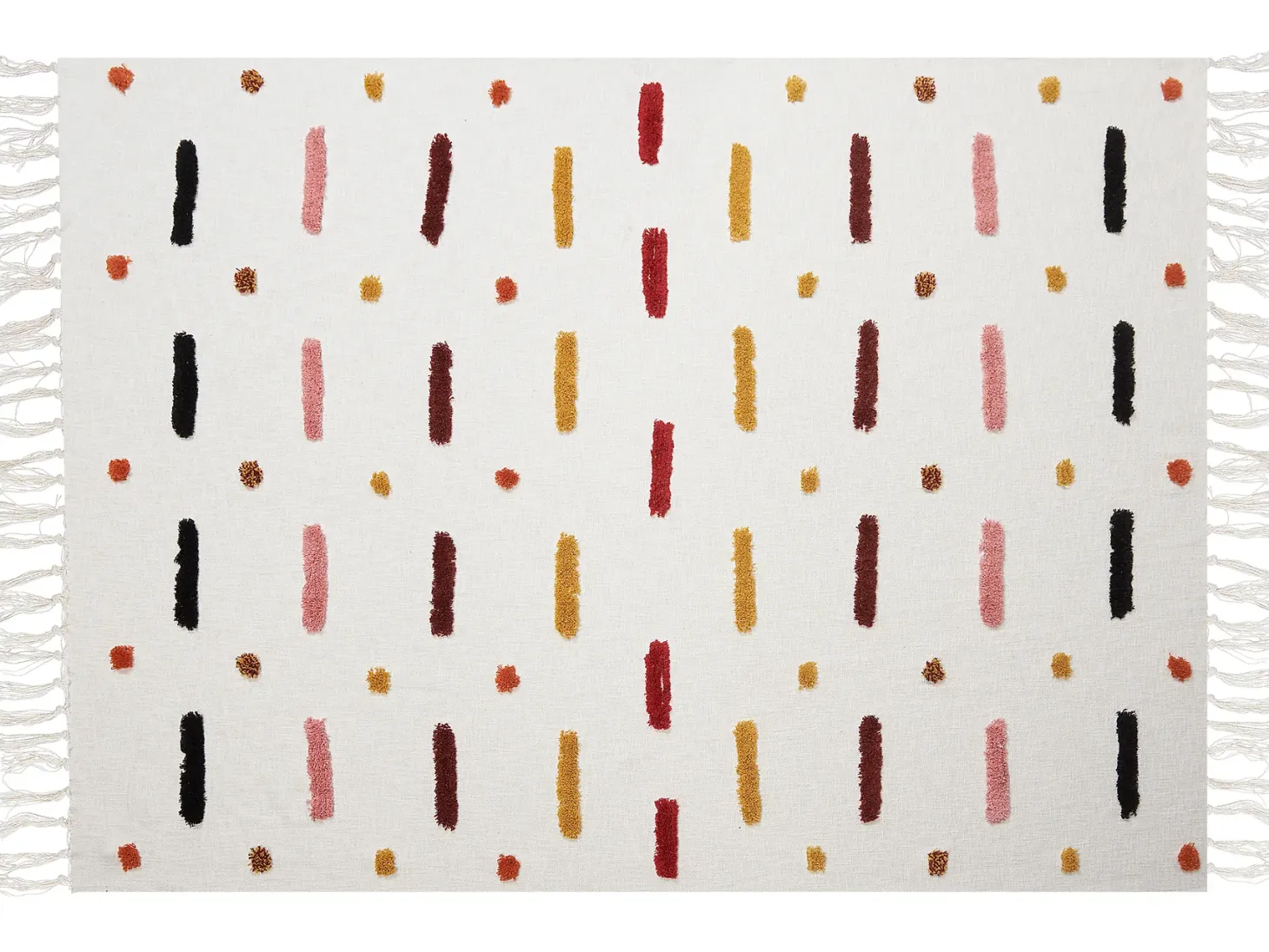 Koc ALAPPUZHA Bawełna 130 x 180 cm Biały