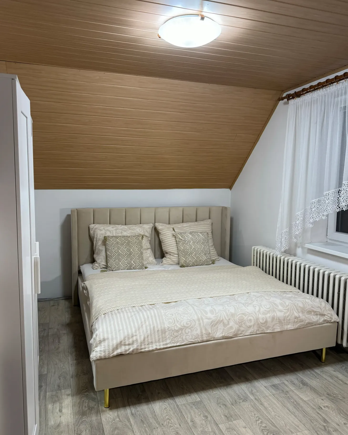Koc ANAMUR Bawełna 110 x 180 cm Beżowy