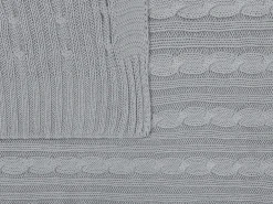 Koc ANAMUR Bawełna 110 x 180 cm Jasnoszary