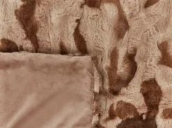Koc BAKIRA Sztuczne futro 150 x 200 cm Brązowy