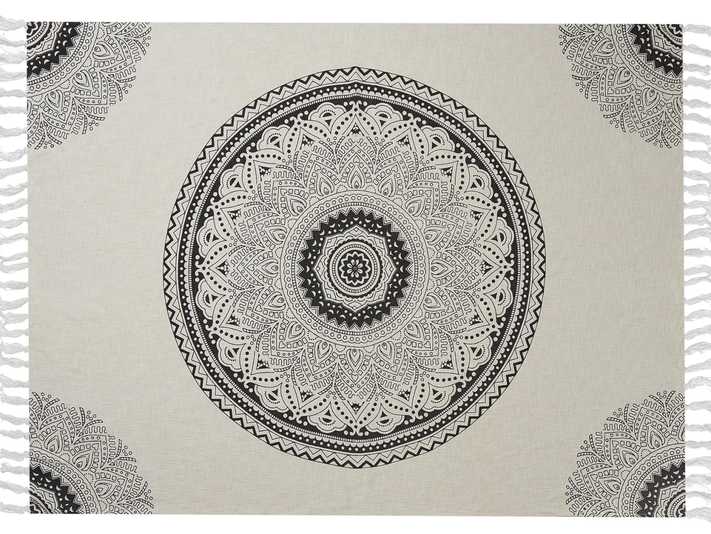Koc BERHAMPORE Bawełna 130 x 180 cm Beżowy