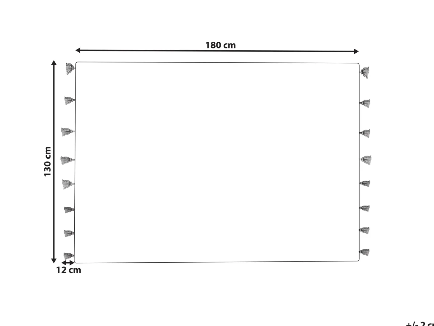 Koc BHIND Bawełna 130 x 180 cm Beżowy