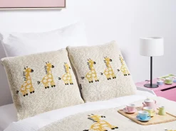 Koc CHILARI Bawełna 130 x 170 cm Beżowy