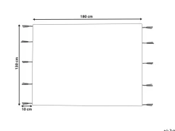 Koc DEOGHAR Bawełna 130 x 180 cm Beżowy