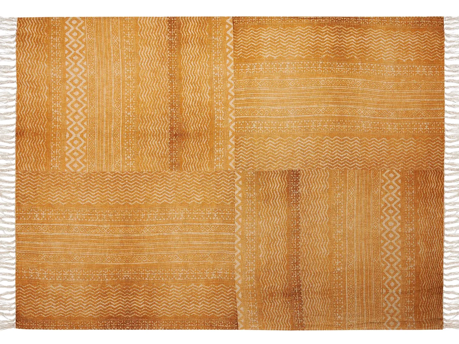 Koc FIROZABAD Bawełna 130 x 180 cm Pomarańczowy