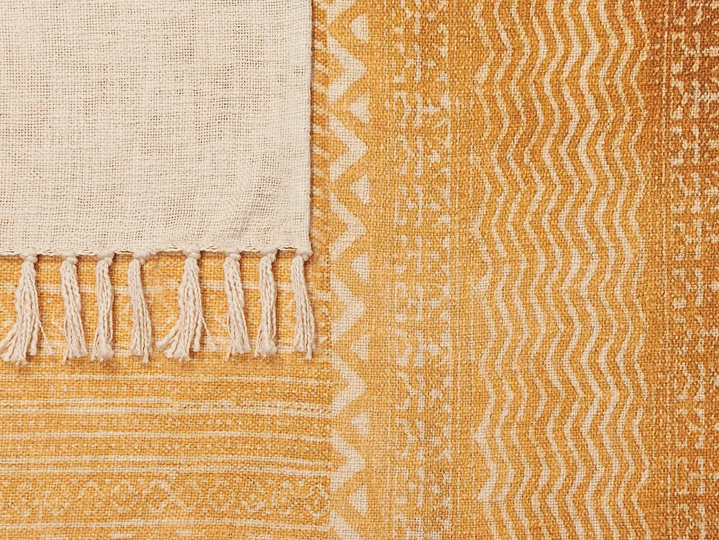 Koc FIROZABAD Bawełna 130 x 180 cm Pomarańczowy