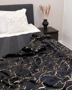 Koc GODAVARI 130 x 180 cm Czarny