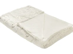 Koc GODAVARI 130 x 180 cm Złamana biel