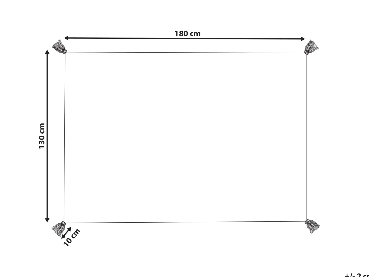Koc GUNA Bawełna 130 x 180 cm Beżowy