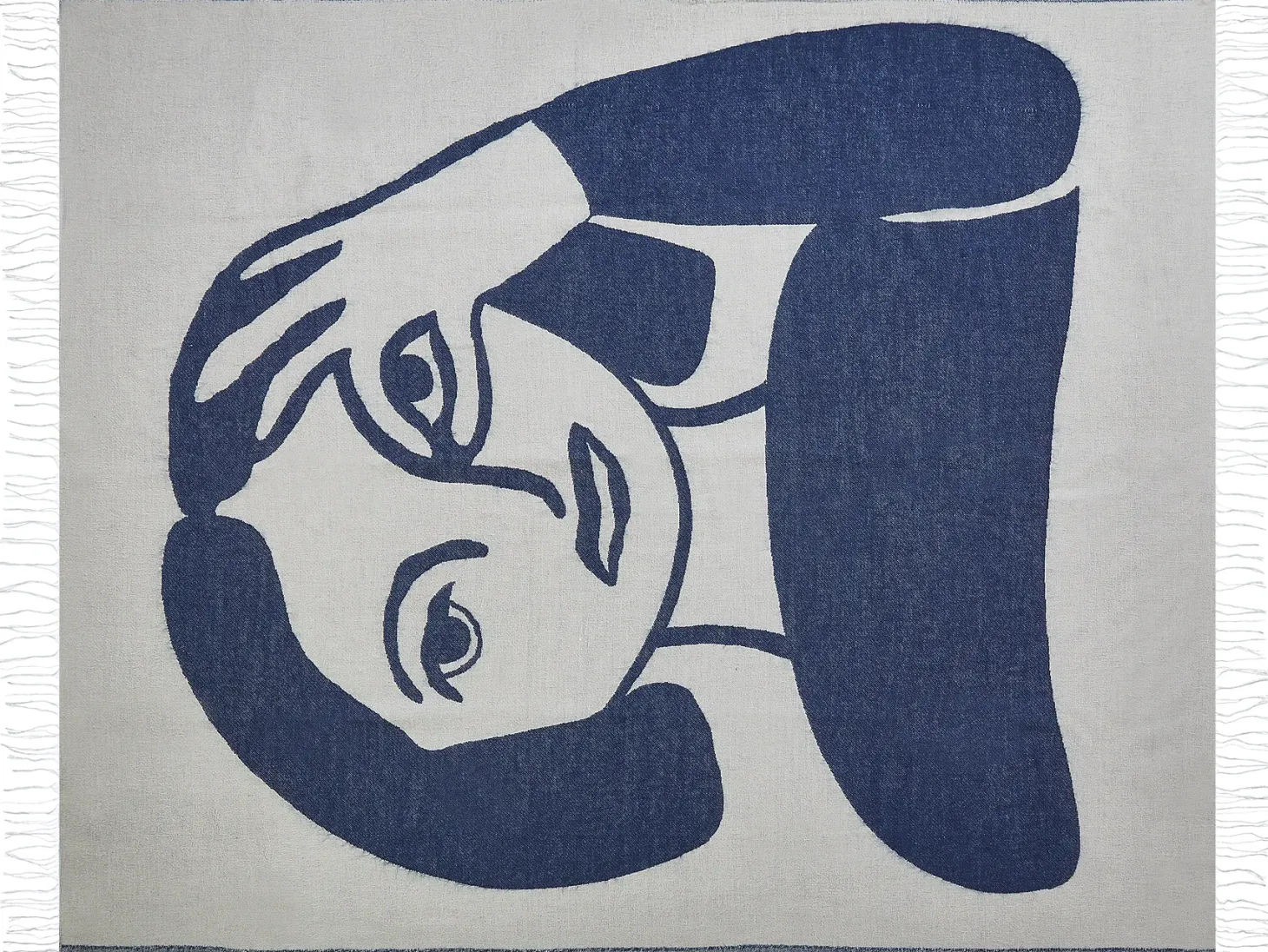 Koc HALEDE 130 x 170 cm Niebieski