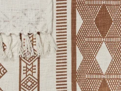 Koc JORHAT Bawełna 130 x 180 cm Beżowy
