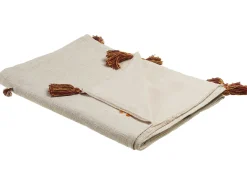 Koc KHANDWA Bawełna 130 x 180 cm Beżowy