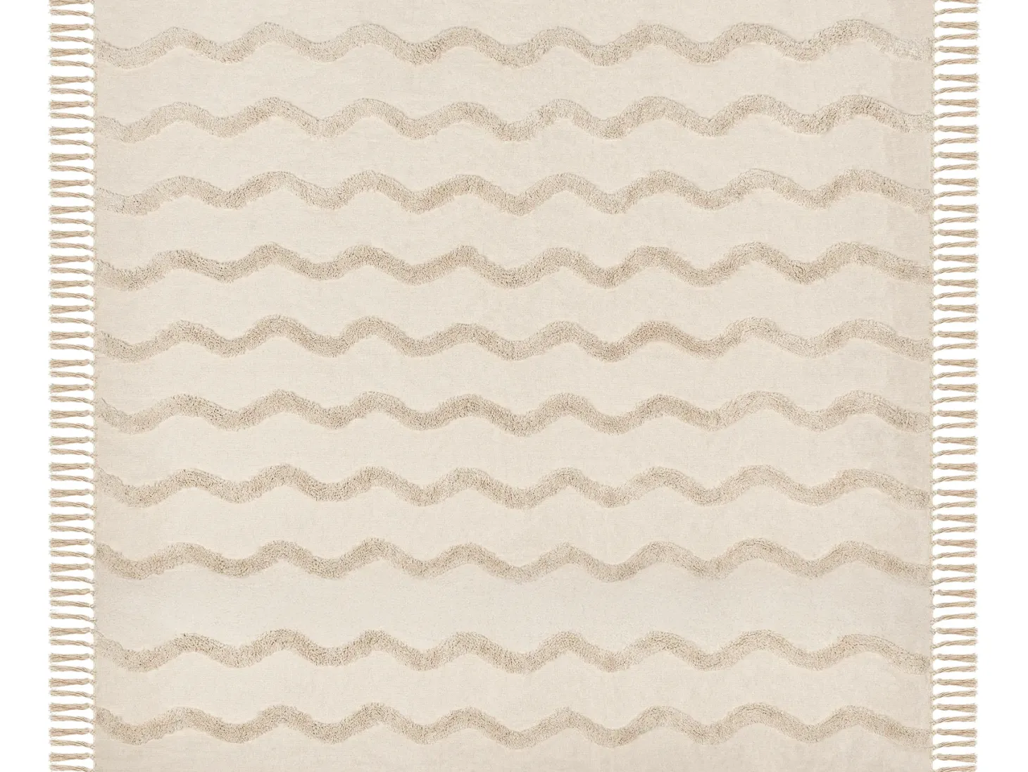 Koc KHARI Bawełna 200 x 200 cm Jasnobeżowy