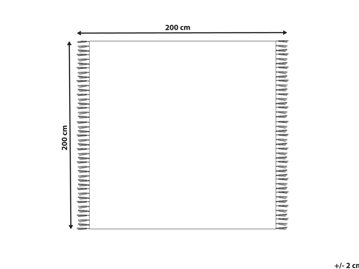 Koc KHARI Bawełna 200 x 200 cm Jasnobeżowy