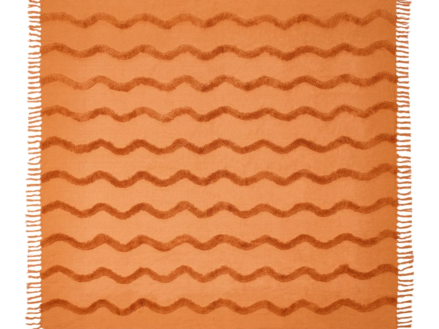 Koc KHARI Bawełna 200 x 200 cm Pomarańczowy