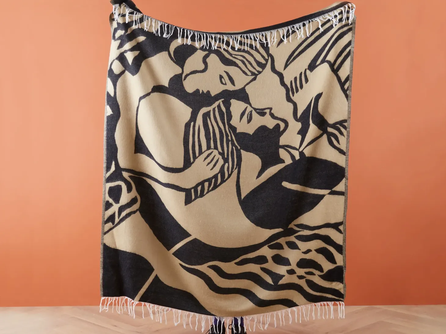 Koc KUDIYA 130 x 170 cm Beżowy
