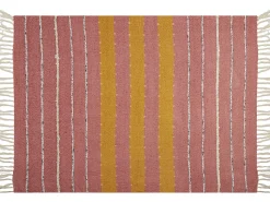Koc NAIKHU Bawełna 130 x 170 cm Jasnoczerwony