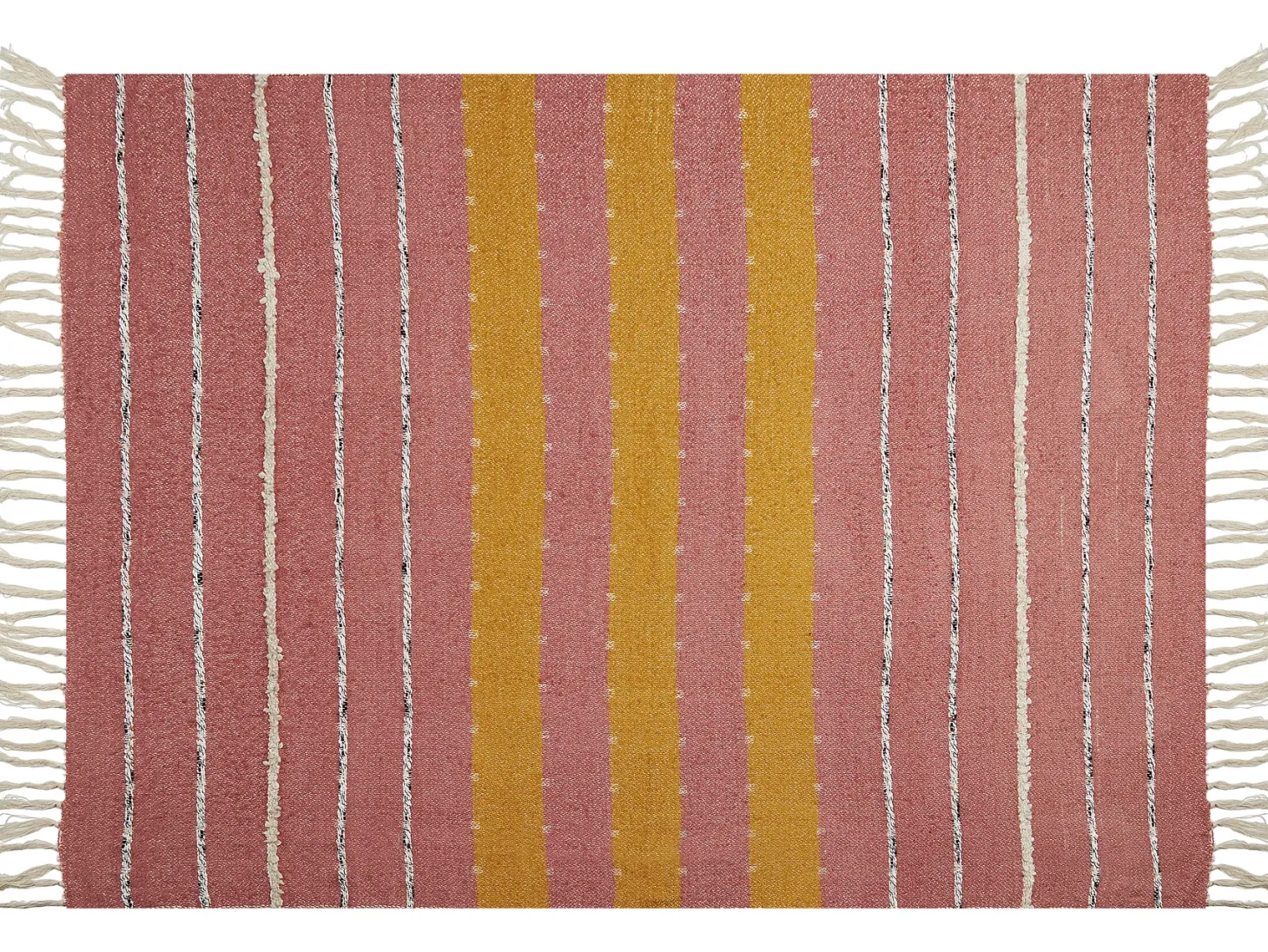 Koc NAIKHU Bawełna 130 x 170 cm Jasnoczerwony