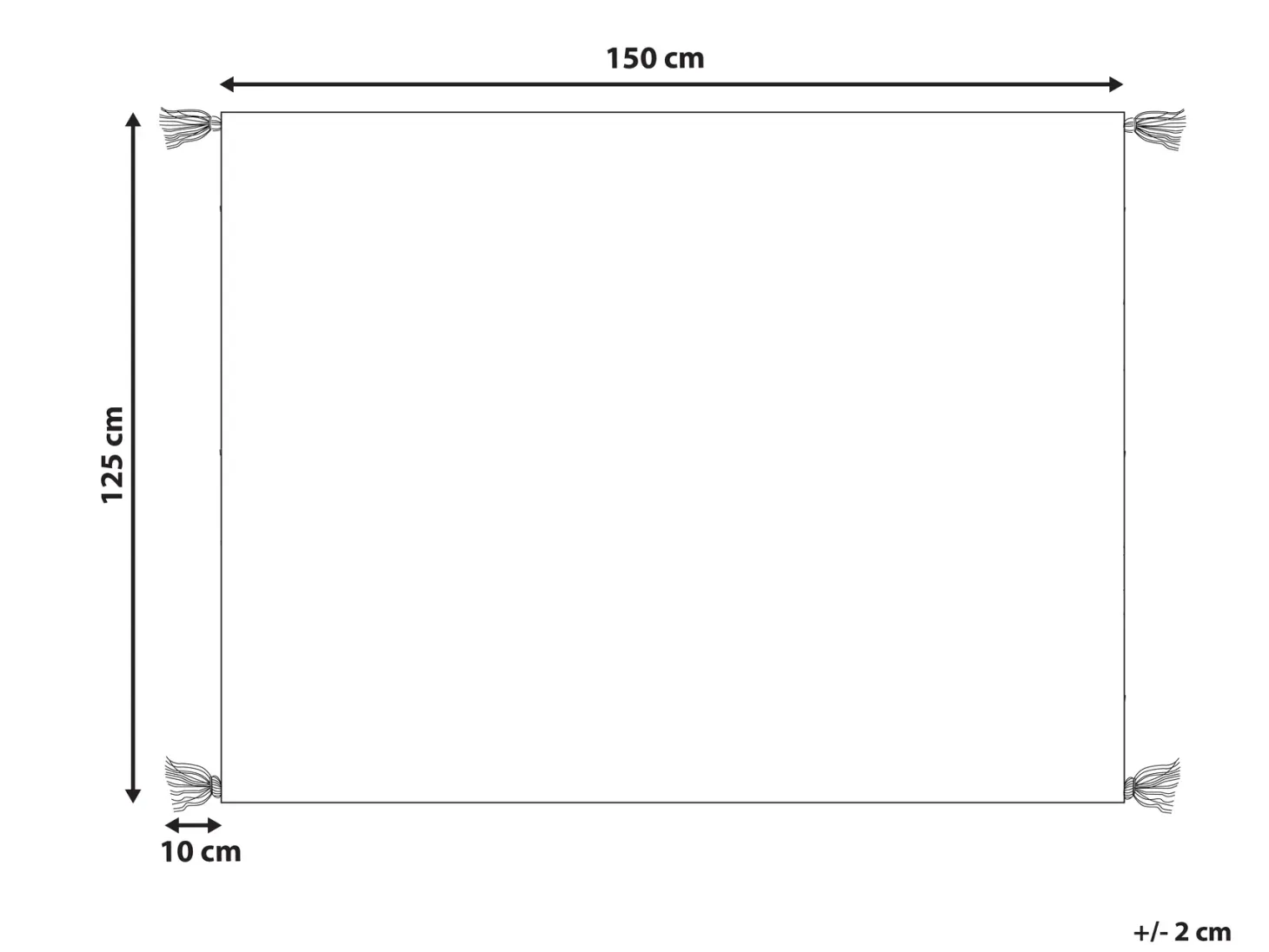 Koc NAMTAR Bawełna 125 x 150 cm Biały
