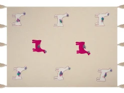 Koc NANDYAL Bawełna 130 x 180 cm Beżowy