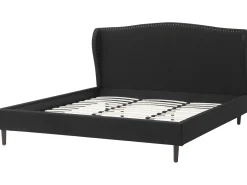 Hot Łóżko COLMAR 180 x 200 cm Czarny Łóżka Tapicerowane|Łóżka Podwójne